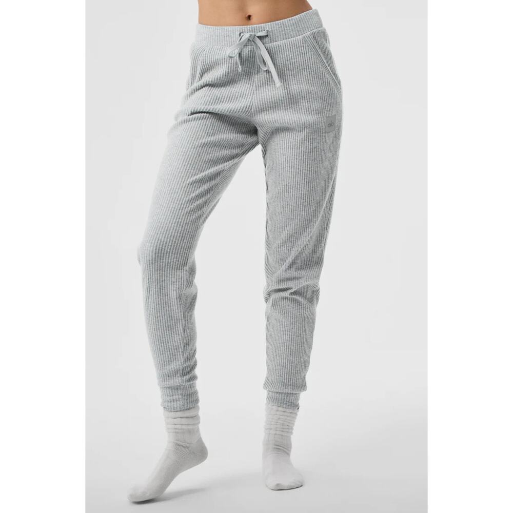 Alo Yoga Muse Sweatpants Athletic Heather Grey Athleisure Active Sports Size S
